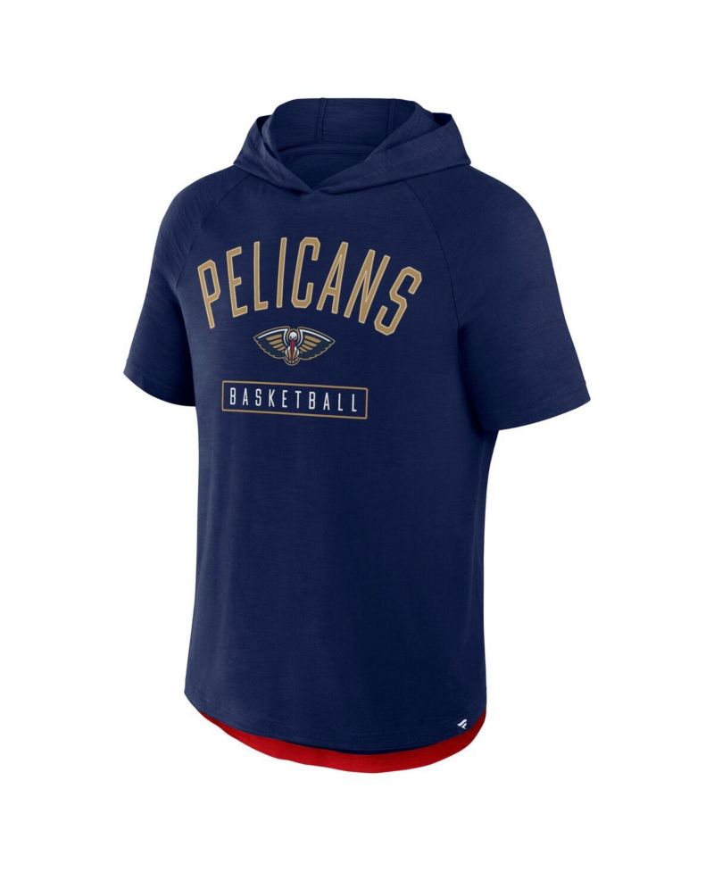 Men's Navy New Orleans Pelicans Pass Legend Raglan Hoodie T-Shirt