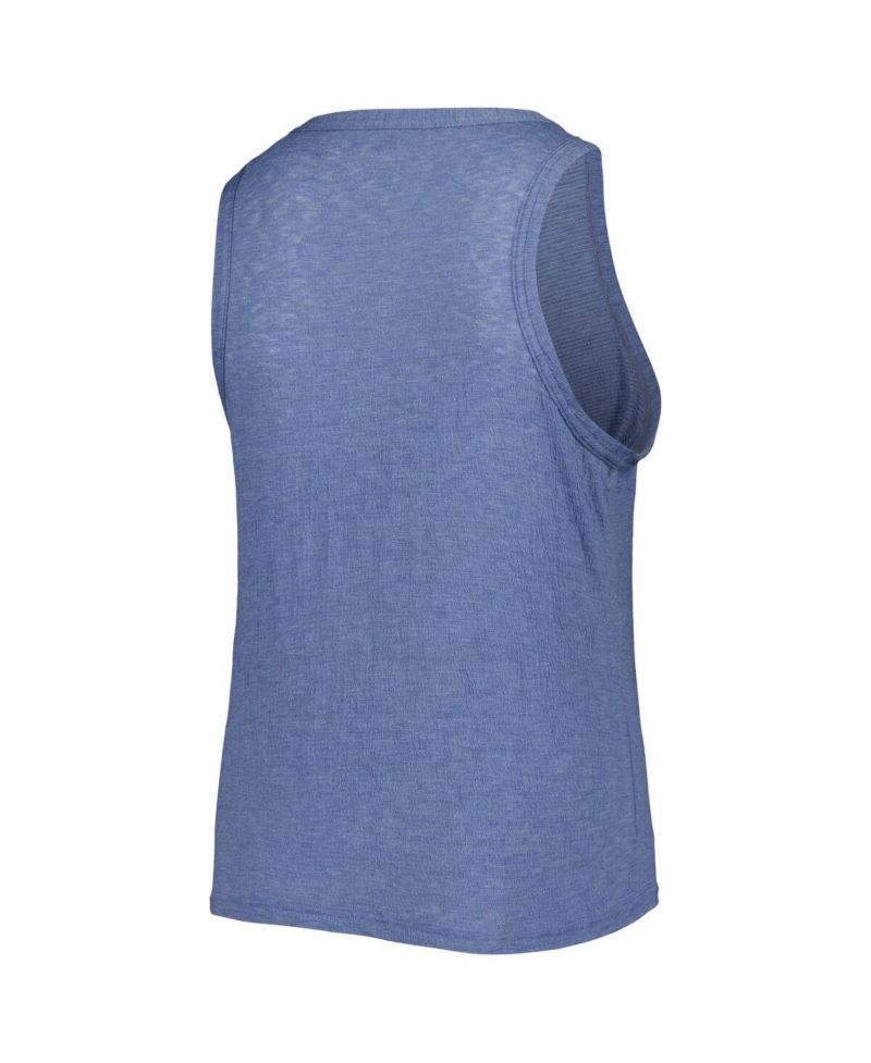 Women's Navy Tampa Bay Rays Plus Size High Neck Tri-Blend Tank Top