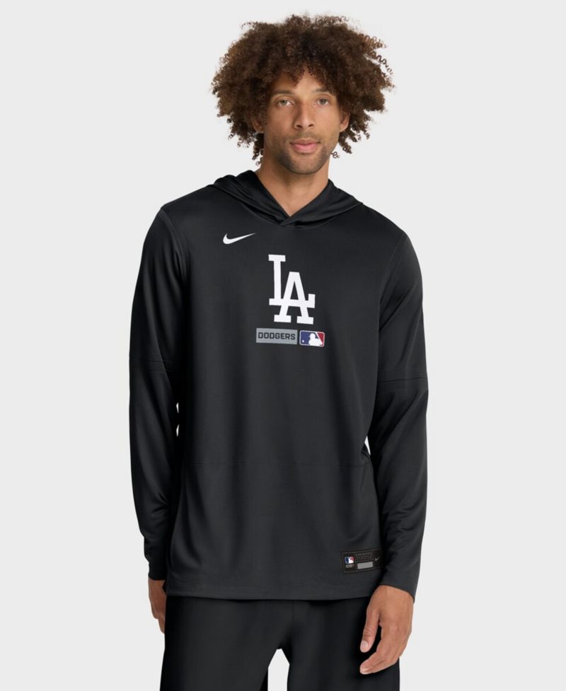 Men's Black Los Angeles Dodgers Authentic Collection Dri-FIT Long Sleeve Hoodie