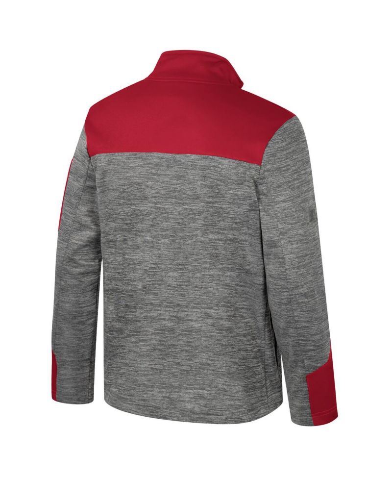 Men's Gray/Cardinal Arkansas Razorbacks Guard Full-Zip Jacket