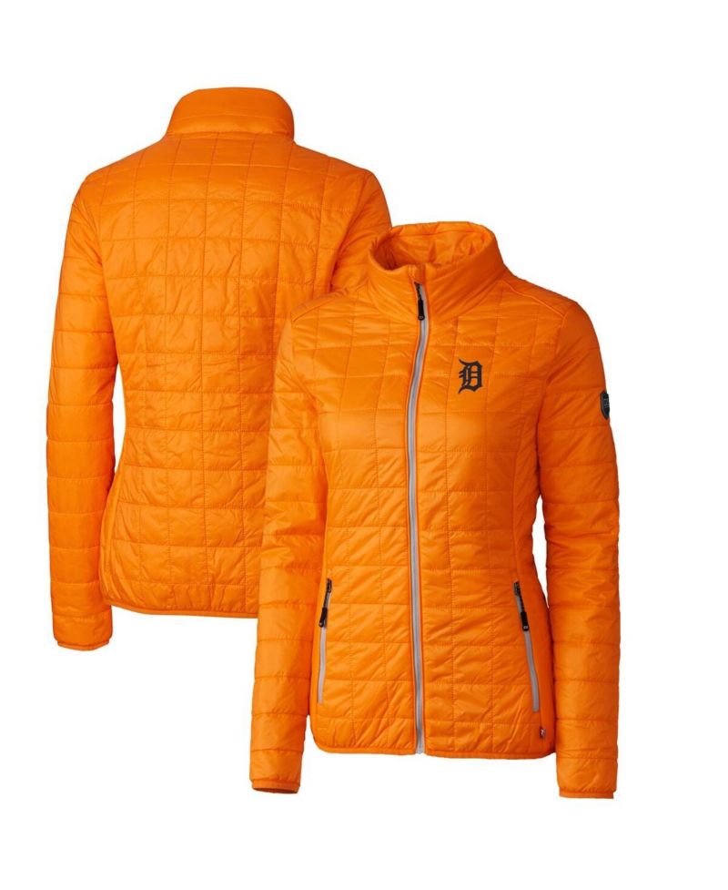 Women's Orange Detroit Tigers Rainier PrimaLoft Eco Full-Zip Puffer Jacket