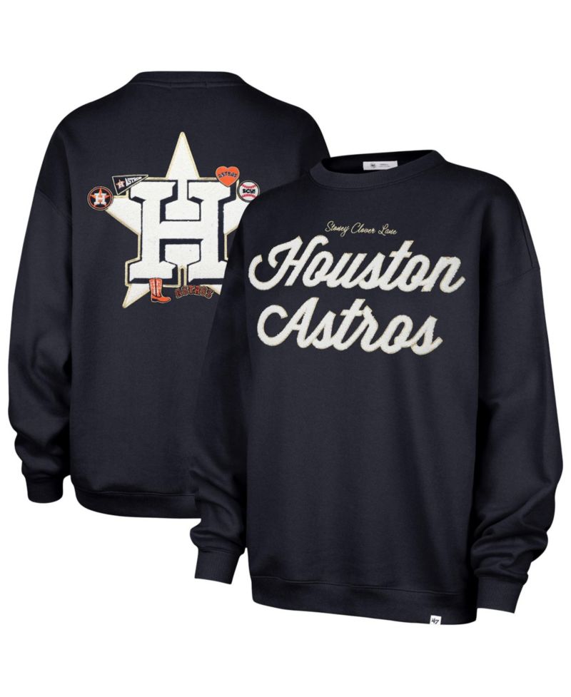 Women's '47 x Stoney Clover Lane Navy Houston Astros Oversized Sweatshirt