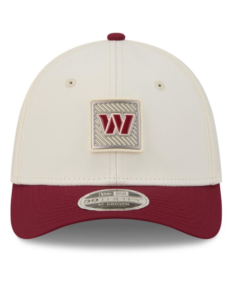 Men's Cream/Burgundy Washington Commanders 2026 NFL Training Camp 39THIRTY Flex Hat