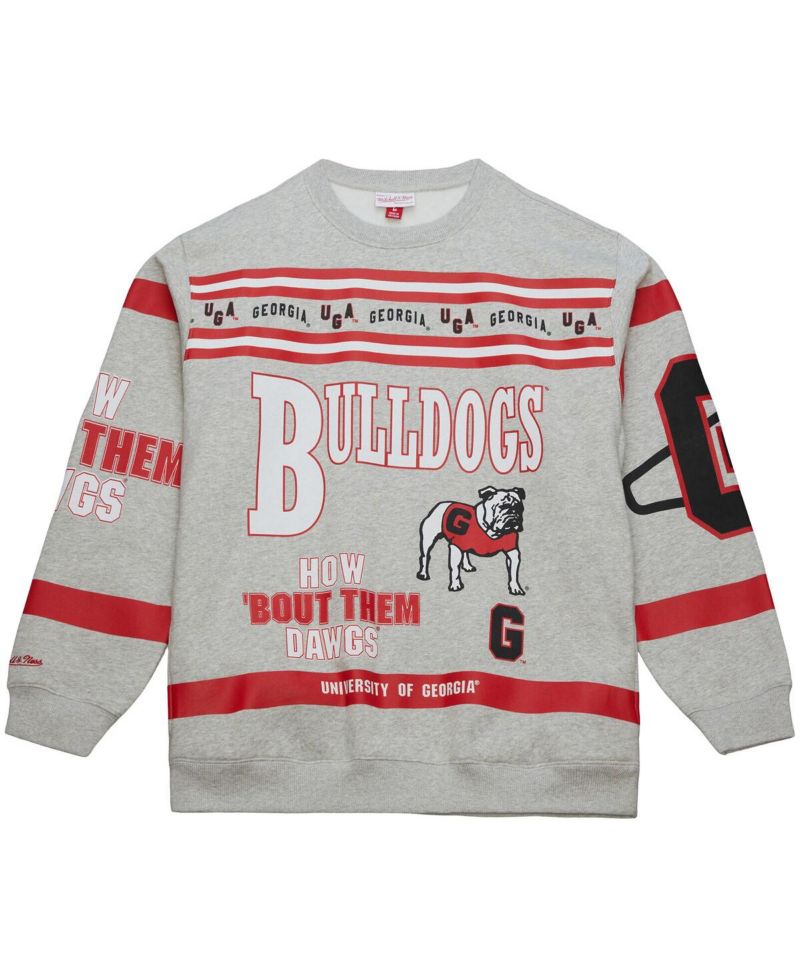 Men's Gray Georgia Bulldogs All Over Print Sweatshirt