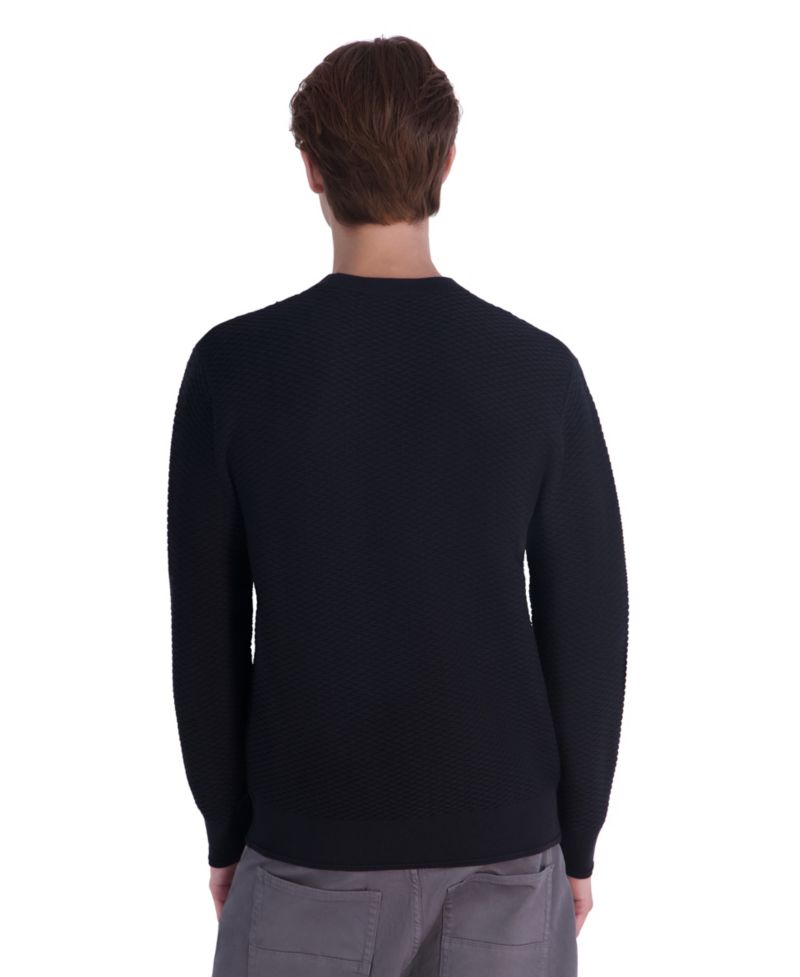 Men's Textured Crewneck Modern-Fit Sweater