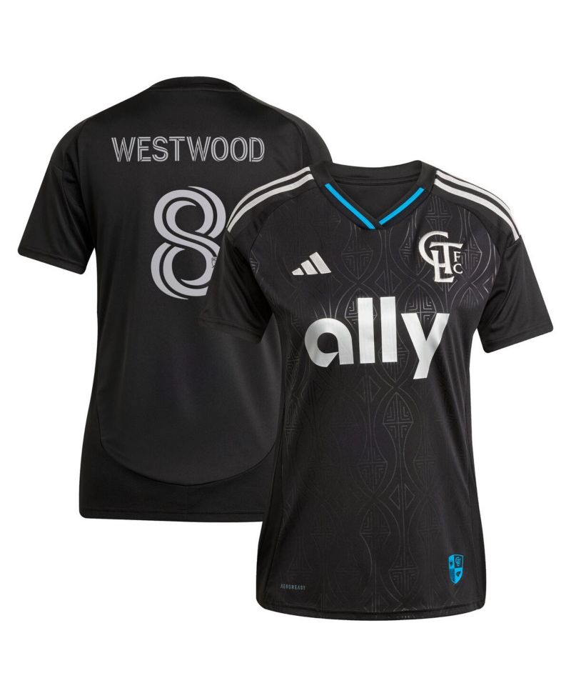 Women's Ashley Westwood Black Charlotte FC 2025 Fortress Kit Replica Player Jersey