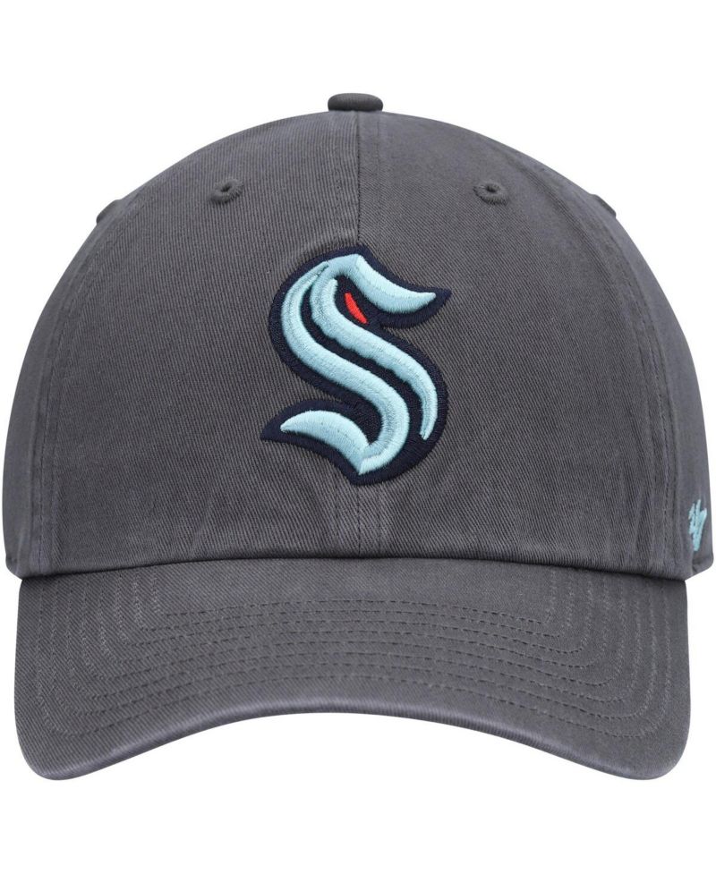 Men's Charcoal Seattle Kraken Clean Up Adjustable Hat