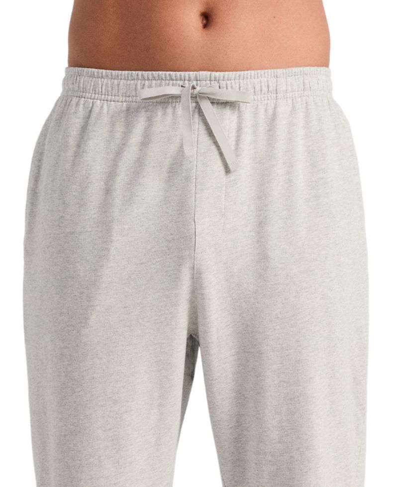 Men's French Terry Heathered Drawstring Waist Sleep Pants