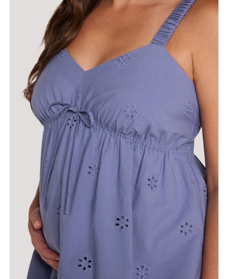 Women's Motherhood Scrunch Strap Woven Cami