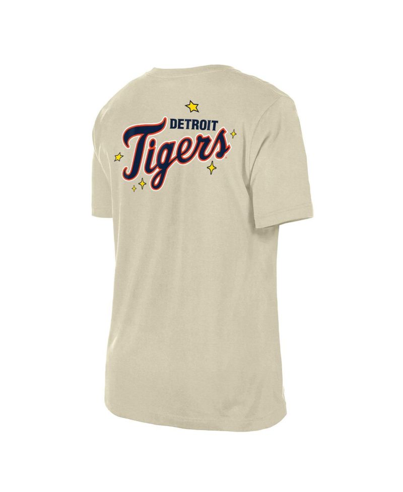 Women's Cream Detroit Tigers Stars Cap T-Shirt