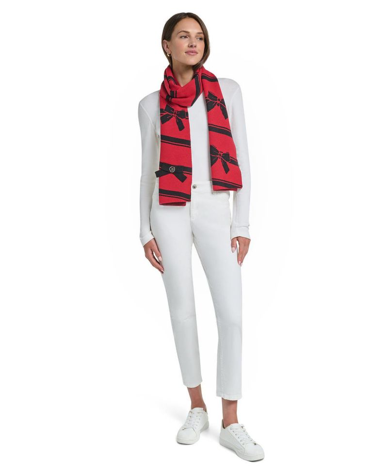 2-Piece 3D Bow Hat and Scarf Gift Set