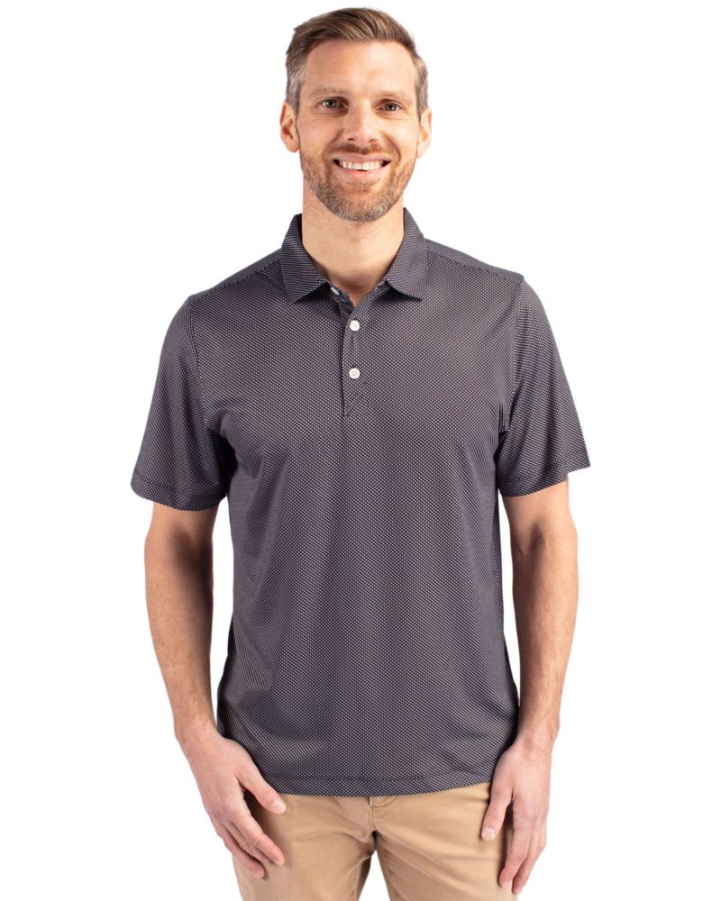 Men's Cutter and Buck Pike Eco Symmetry Print Stretch Recycled Polo