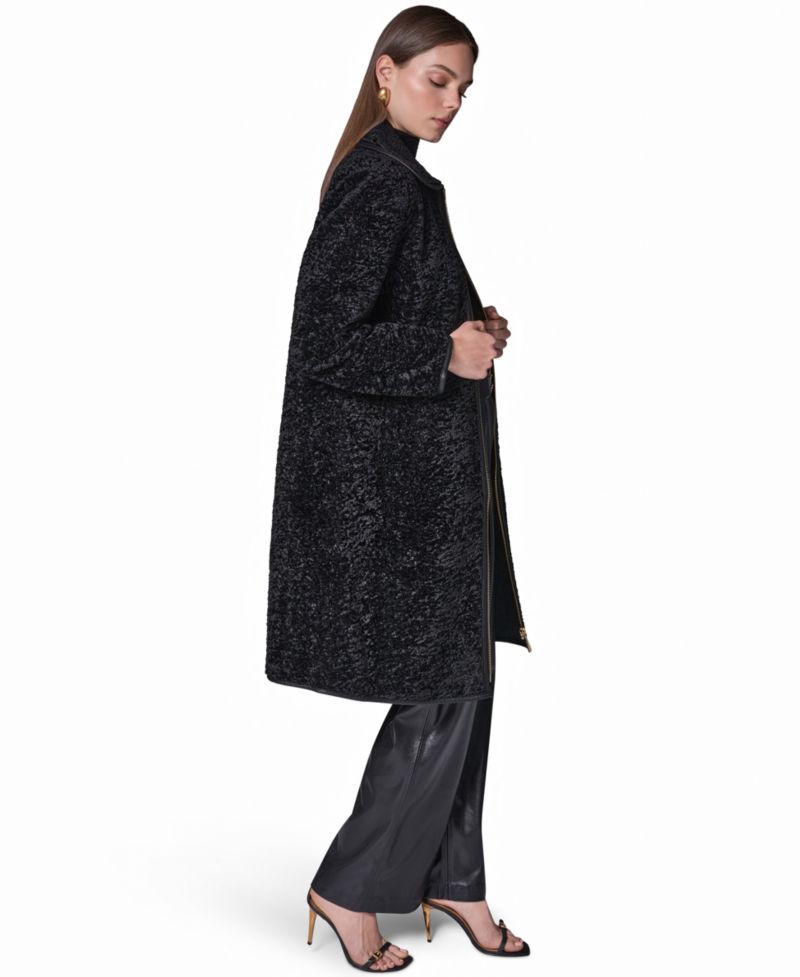 Women's Textured Faux Fur Coat