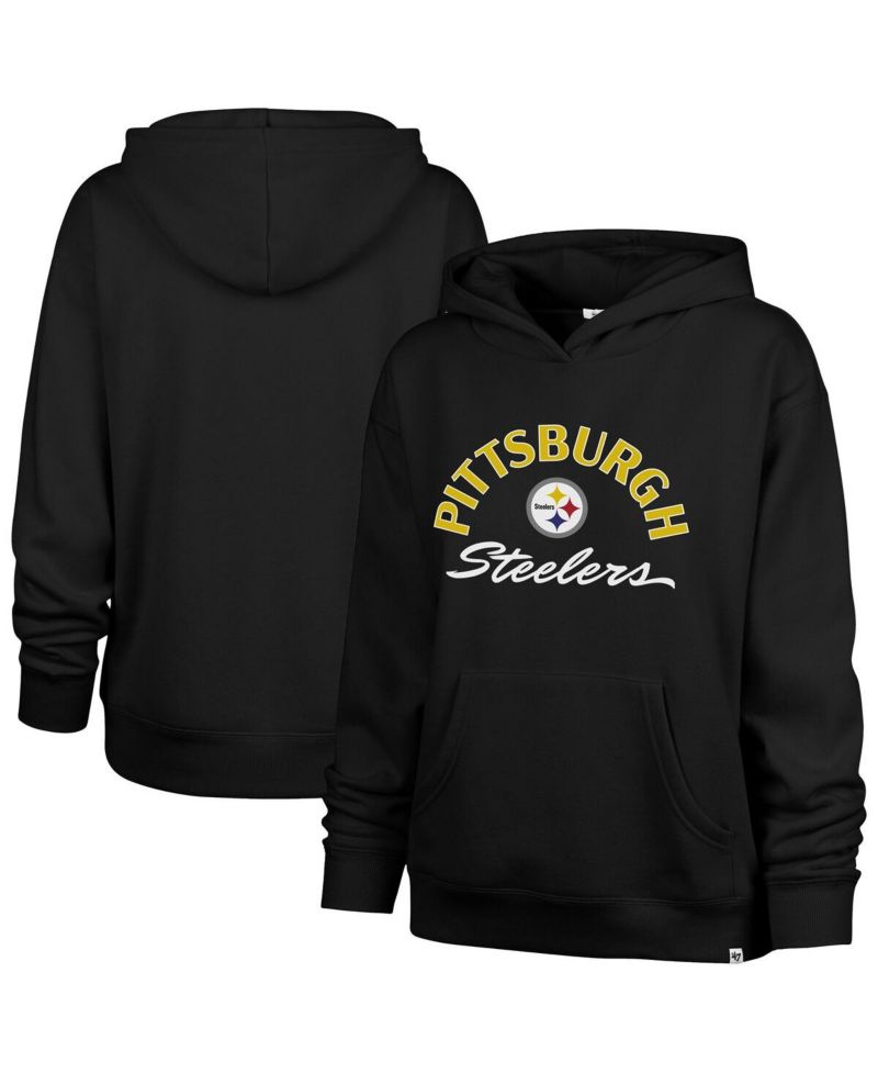 Women's Black Pittsburgh Steelers Plus Size Whirlwind Naomi Hoodie