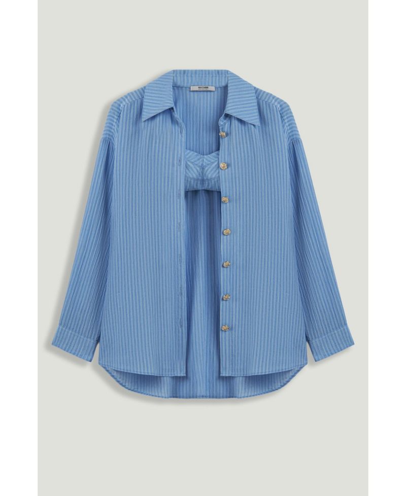 Women's Bustier-Detail Shirt
