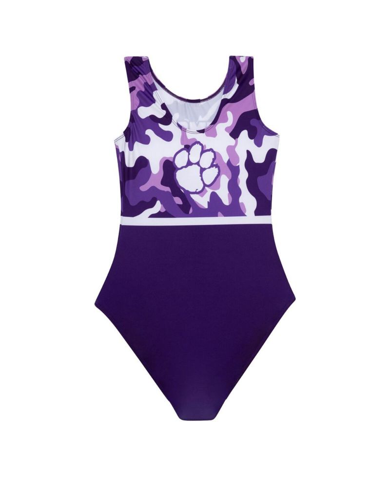 Big Girls Purple Clemson Tigers Elite Replica Leotard