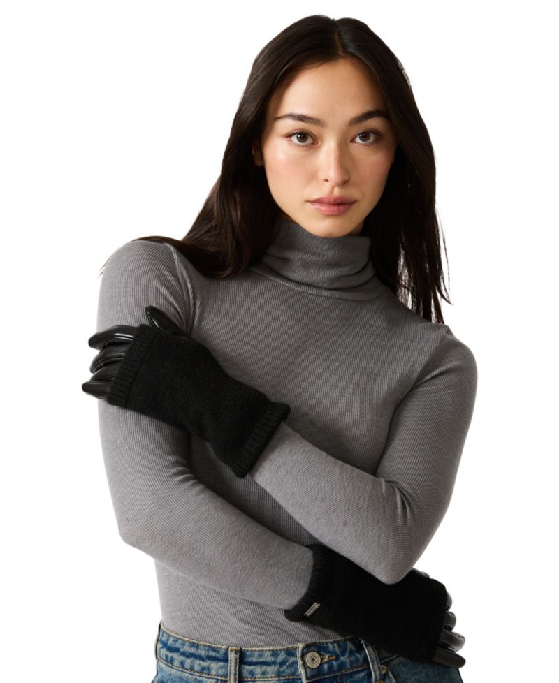 Women's Rib-Knit Cuff Gloves