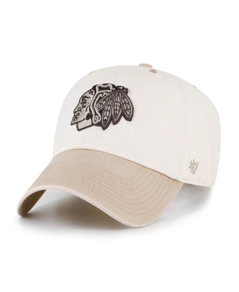 Men's '47 Natural/Tan Chicago Blackhawks Neutral Terrain Clean Up Adjustable Hat