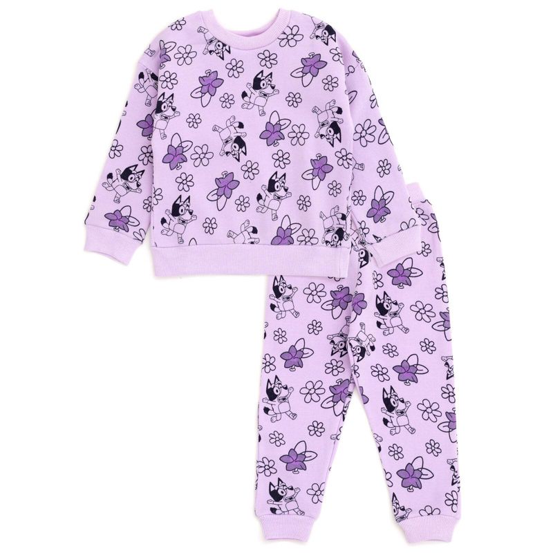 Girls' 2-Piece Fleece Sweatshirt and Pants Set
