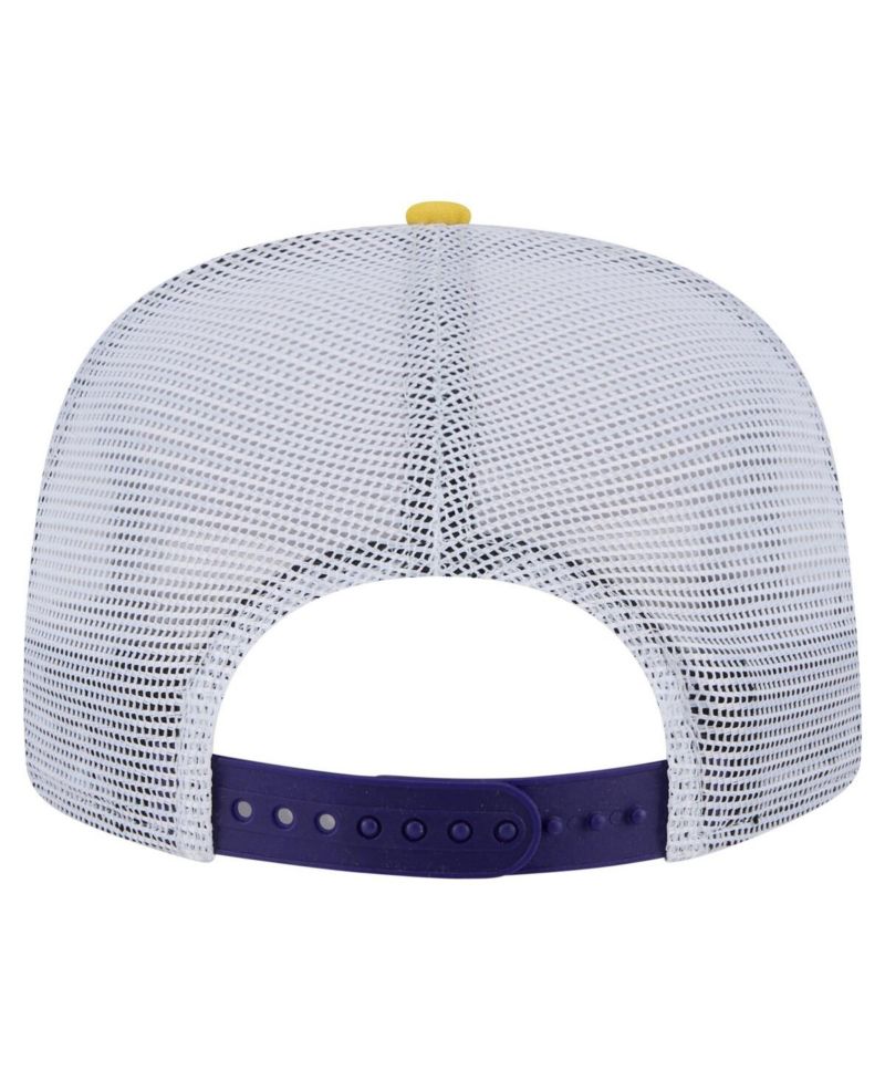 Men's Purple/Gold Los Angeles Lakers Throwback Dye Golfer Snapback Hat