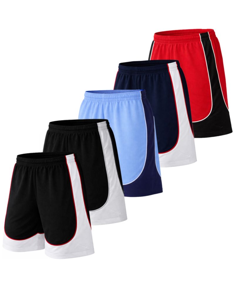 Men's 5-Pack Moisture Wicking Performance Shorts