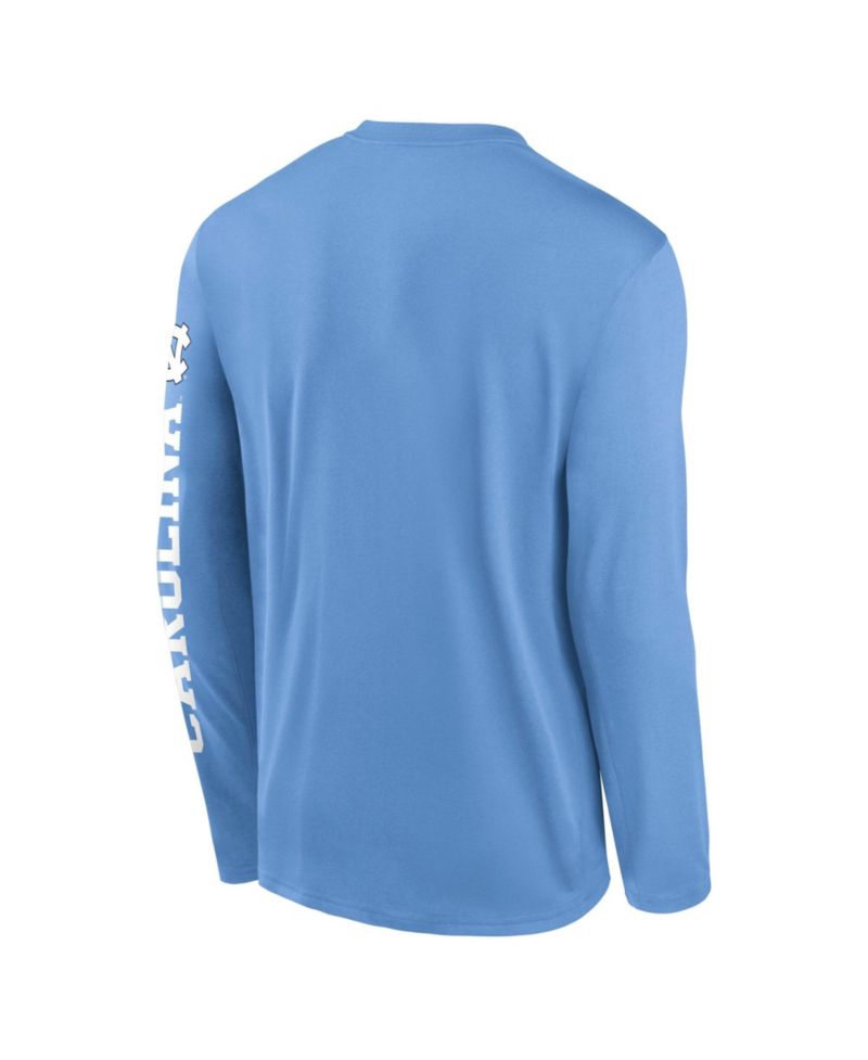 Men's Carolina Blue North Carolina Tar Heels Primetime Logo Sleeve Legend Dri-FIT Long Sleeve T-Shirt