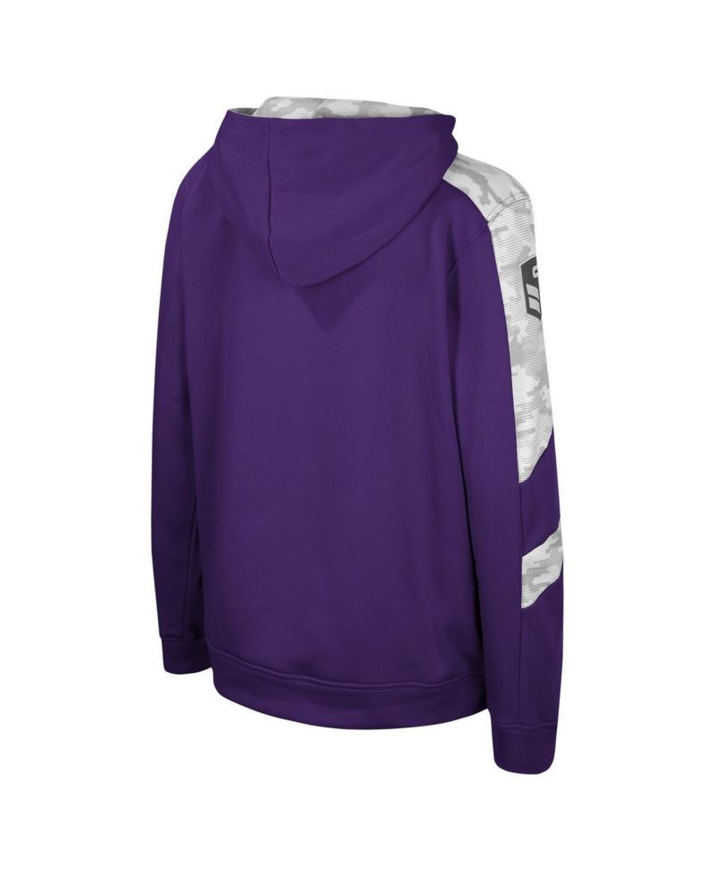 Big Boys and Girls Purple TCU Horned Frogs OHT Military Appreciation Cyclone Digital Camo Pullover Hoodie