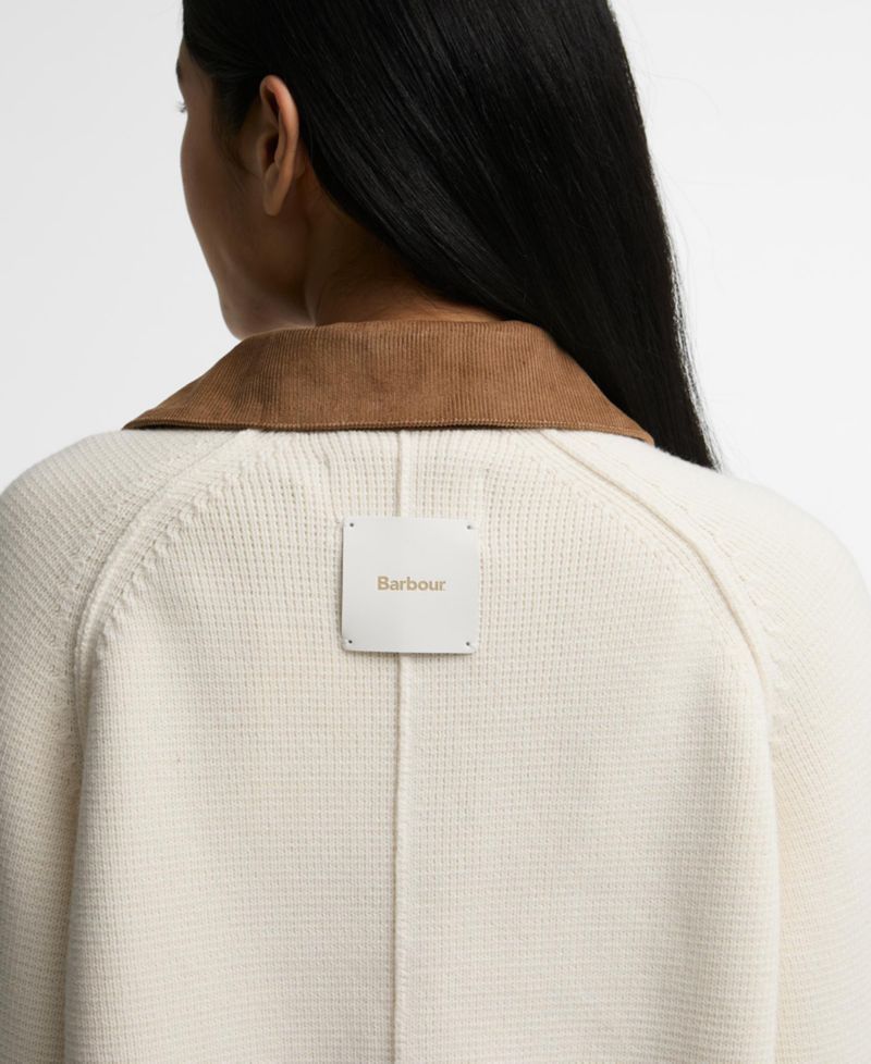 Women's Alverstone Kni Cropped Corduroy-Collar Cardigan