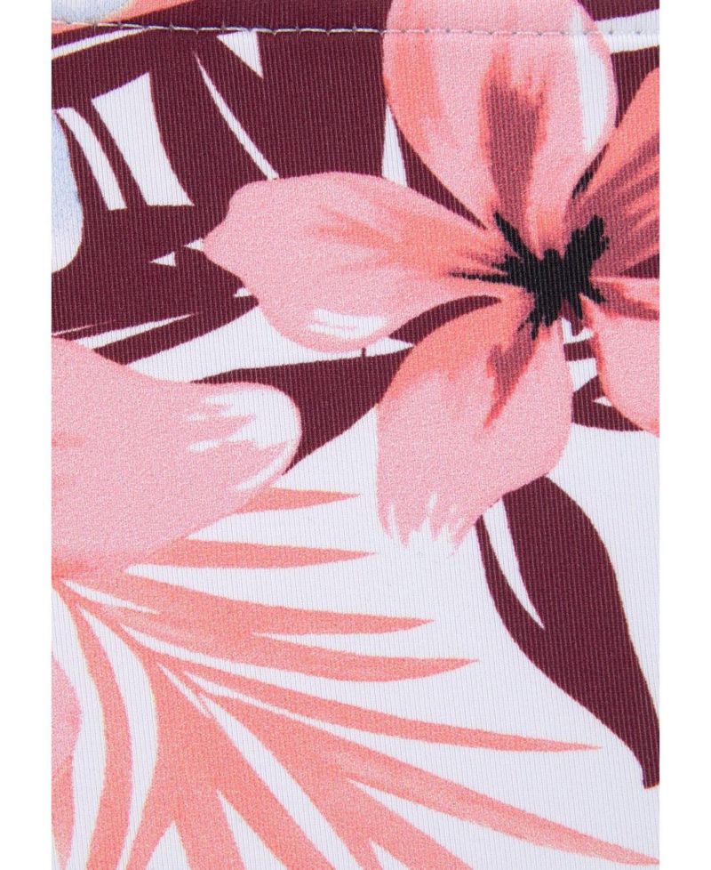 Women's Floral Print Bikini Lace Moderate-Coverage Swim Bottom