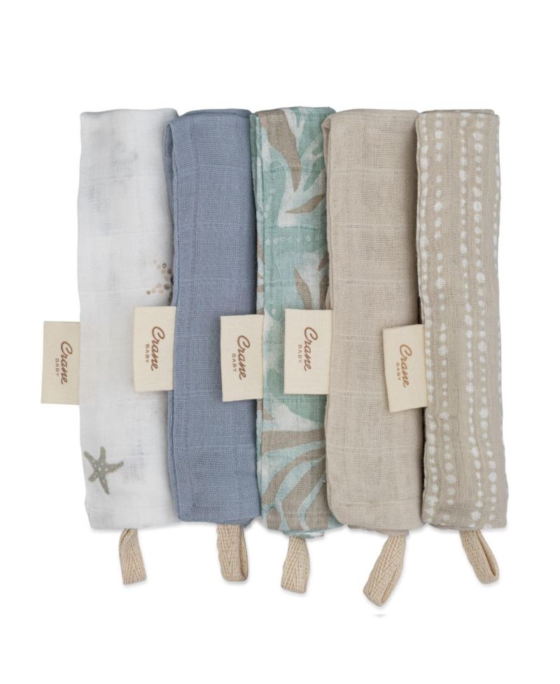 Infants Cove Sea Life Wash Cloths, 5-Piece Set