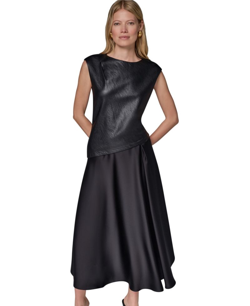 Women's Sleeveless Boat Neck Dress
