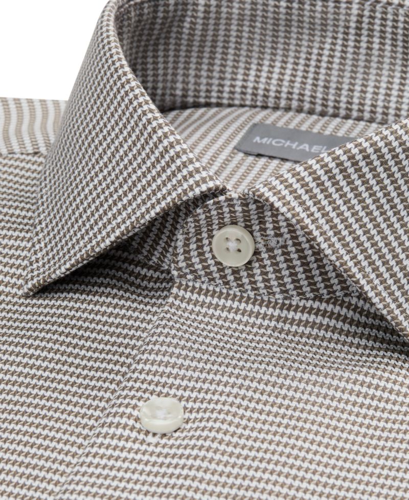 Men's Passport Ultra Stretch Gingham Check Spread-Collar Dress Shirt