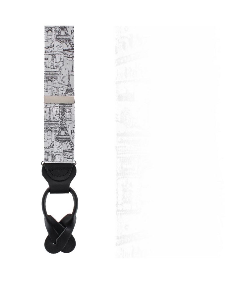 Paris Cityscape Escape Silk Novelty Suspenders