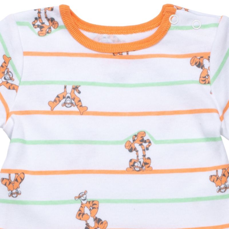 Baby Boys Tigger French Terry Short Overalls T-Shirt and Hat 3 Piece Outfit Set