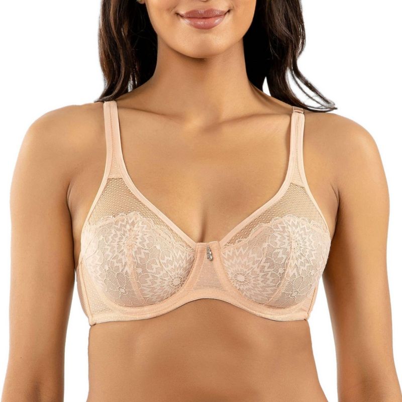 Women's Luxlacy Unlined Wired Bra, Cameo Rose, 40G