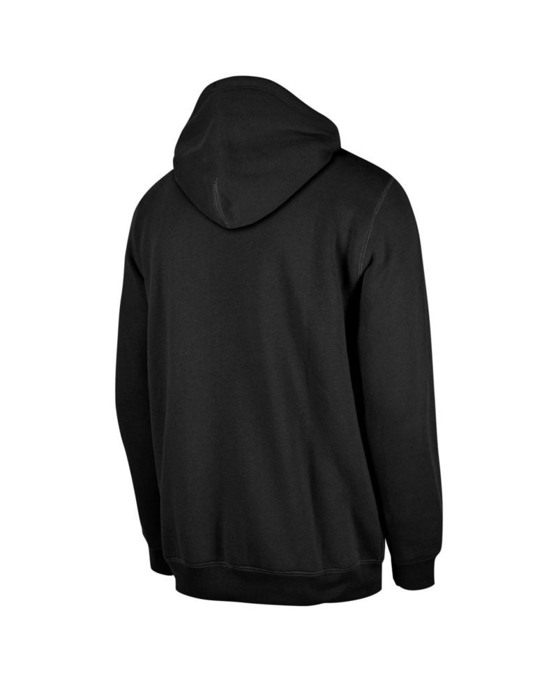 Men's Black New Orleans Saints 3rd Down Plaid Pullover Hoodie