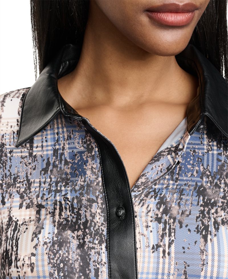 Women's Collared Button-Up Long-Sleeve Sweater