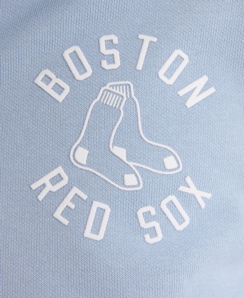 Women's Boston Red Sox Iconic Cropped Pre-Season Terry Polo Sweatshirt