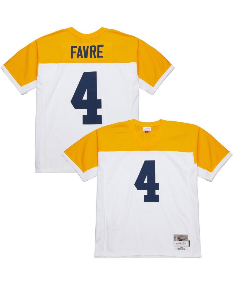 Men's Brett Favre White Green Bay Packers 1994 Legacy Replica Jersey