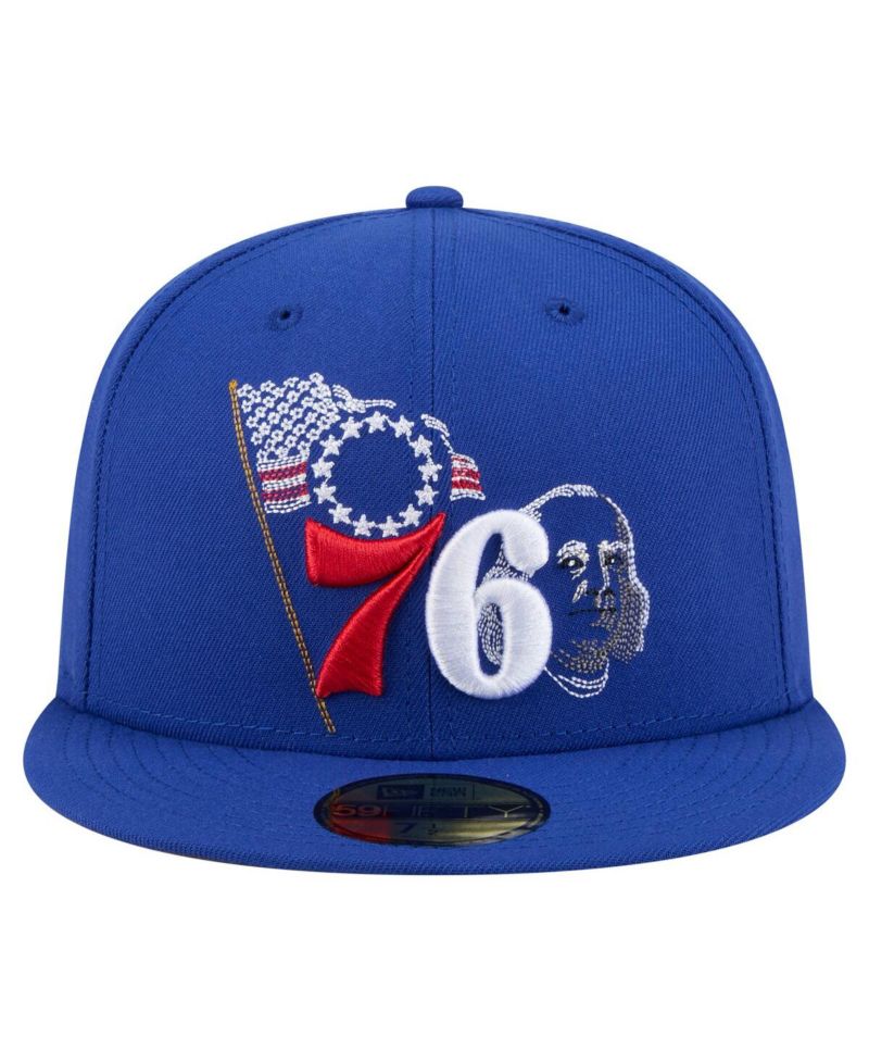 Men's Royal Philadelphia 76ers State Stitch 59FIFTY Fitted Hat