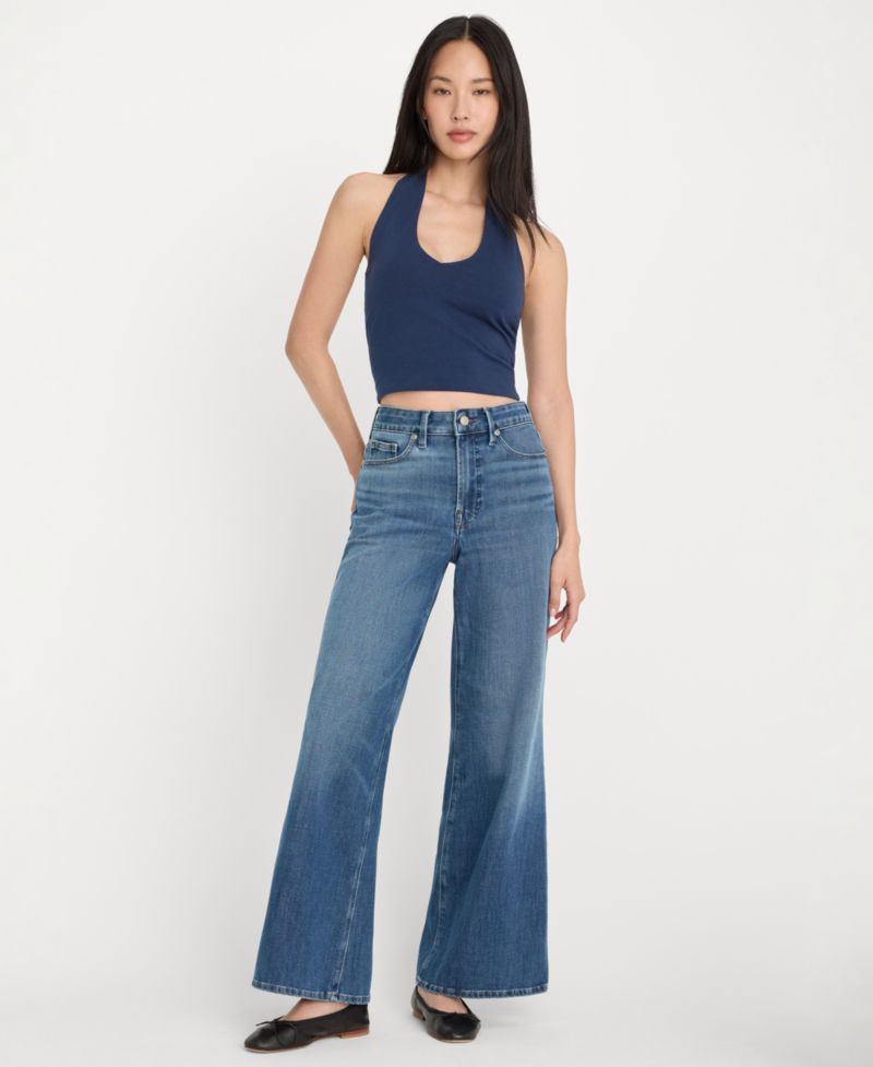 Women's Soft Tech Palazzo Ankle-Length Jeans