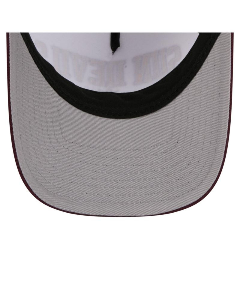 Men's White/Maroon Arizona State Sun Devils Arch Two-Tone Rope 9FORTY A-Frame M-Crown Adjustable Hat