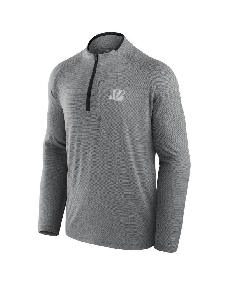 Men's and Women's Charcoal Cincinnati Bengals Front Office Performance Primary Quarter-Zip Jacket