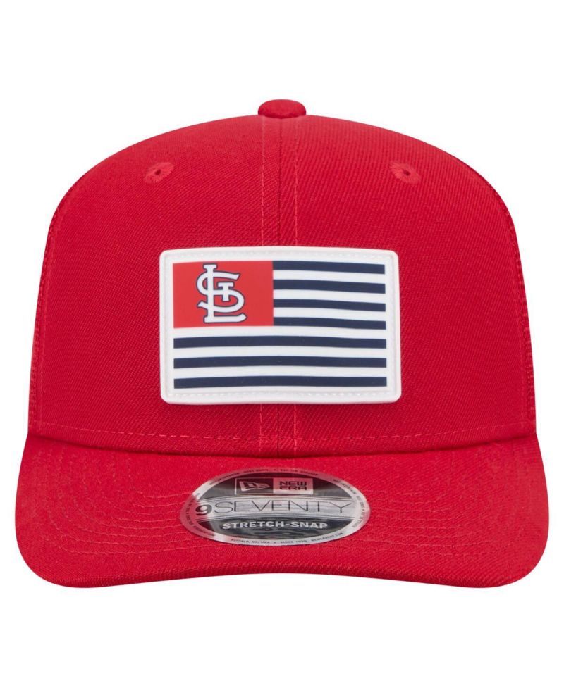Men's Red St. Louis Cardinals Flag 9SEVENTY Stretch-Snap Hat