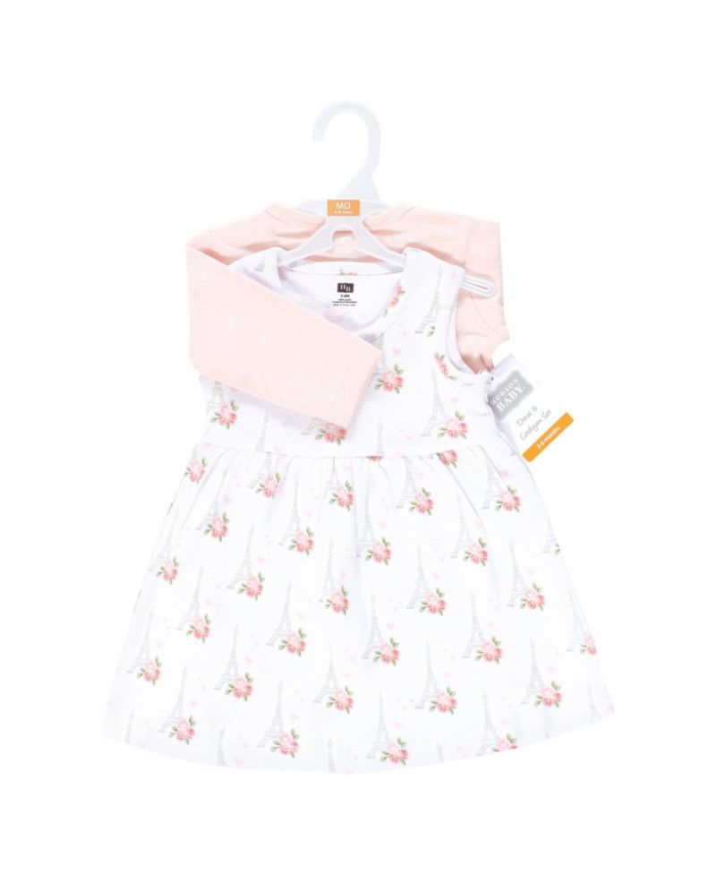 Cotton Dress and Cardigan Set, Bonjour Paris