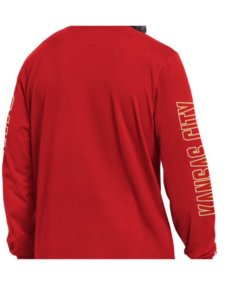 Men's Red Kansas City Chiefs Clutch Hit II Long-Sleeve T-Shirt