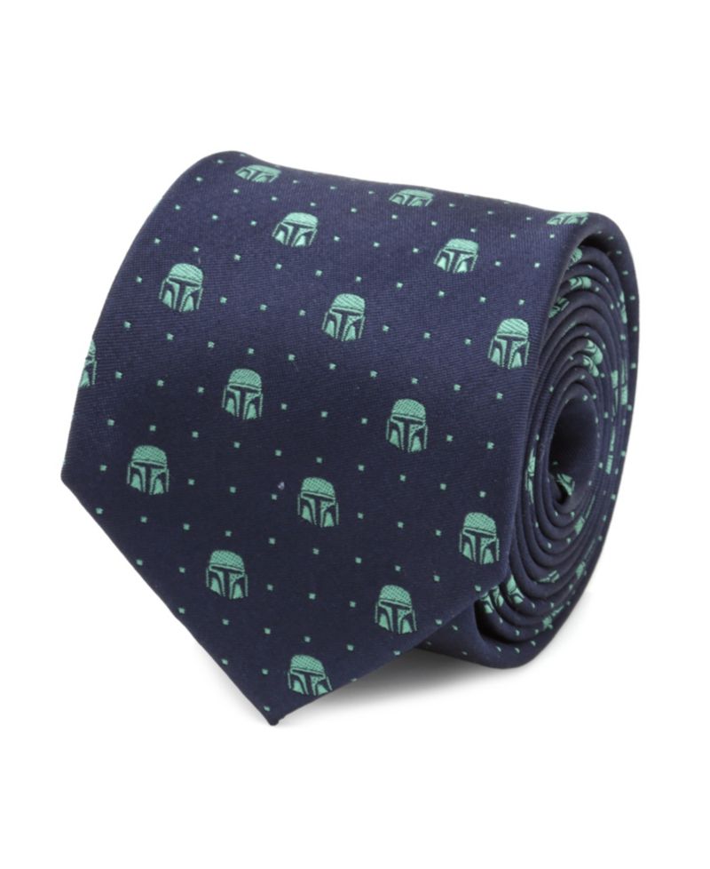 Men's Mandalorian Helmet Dotted Tie