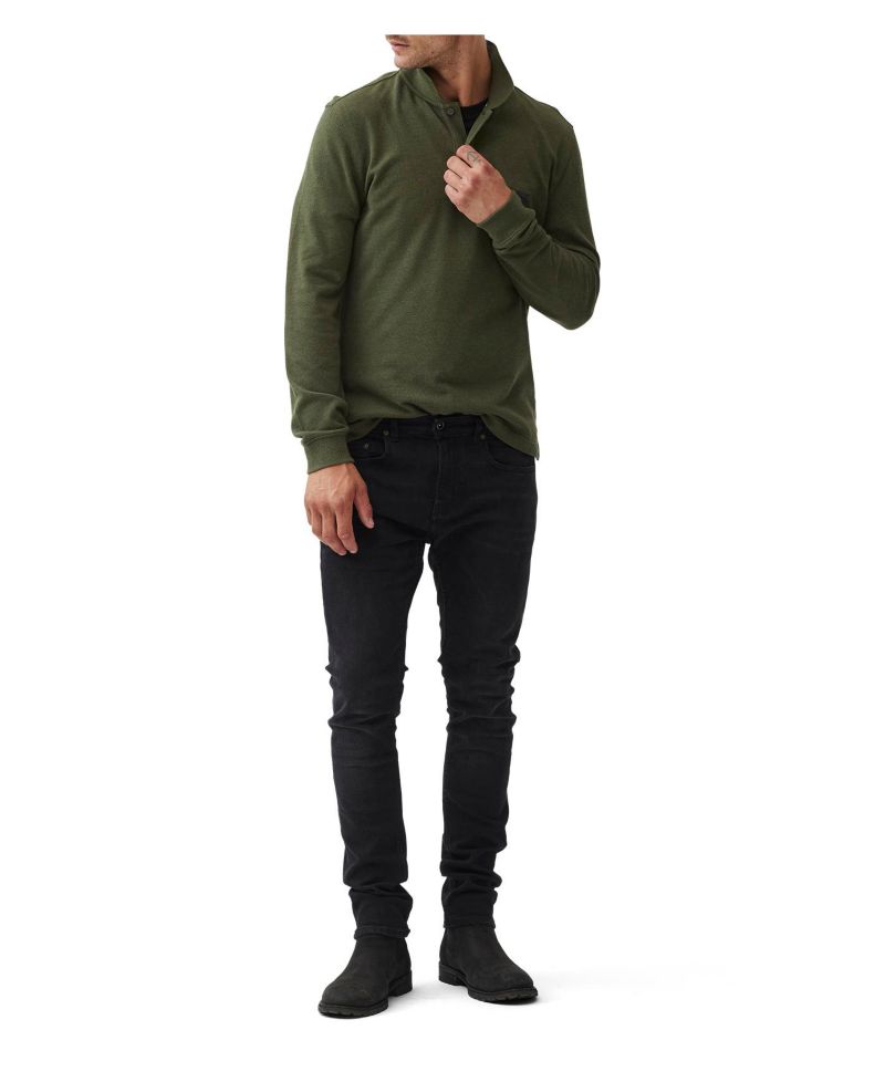 Men's Long Sleeves Gunn Cotton Polo Shirts