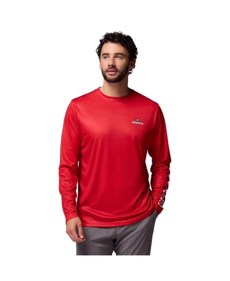Men's Red Georgia Bulldogs PHG Terminal Shot Long Sleeve T-Shirt
