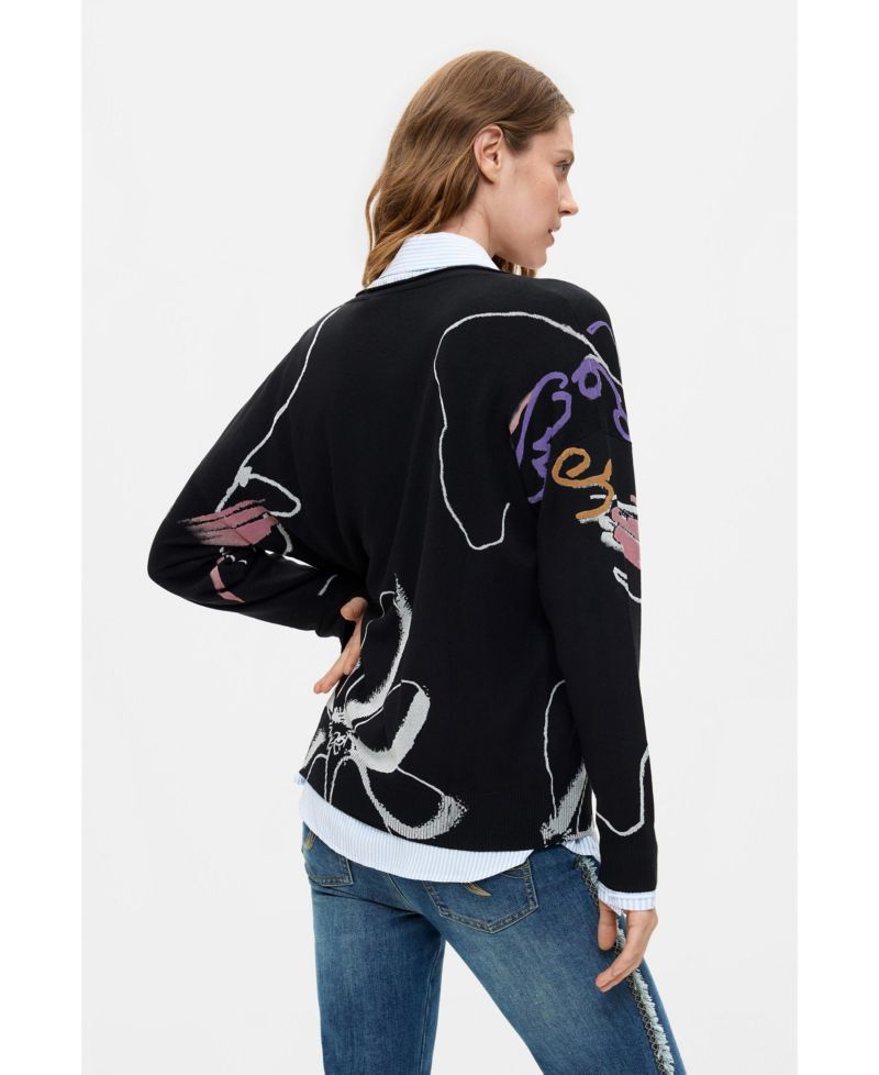 Women's Thin printed sweater